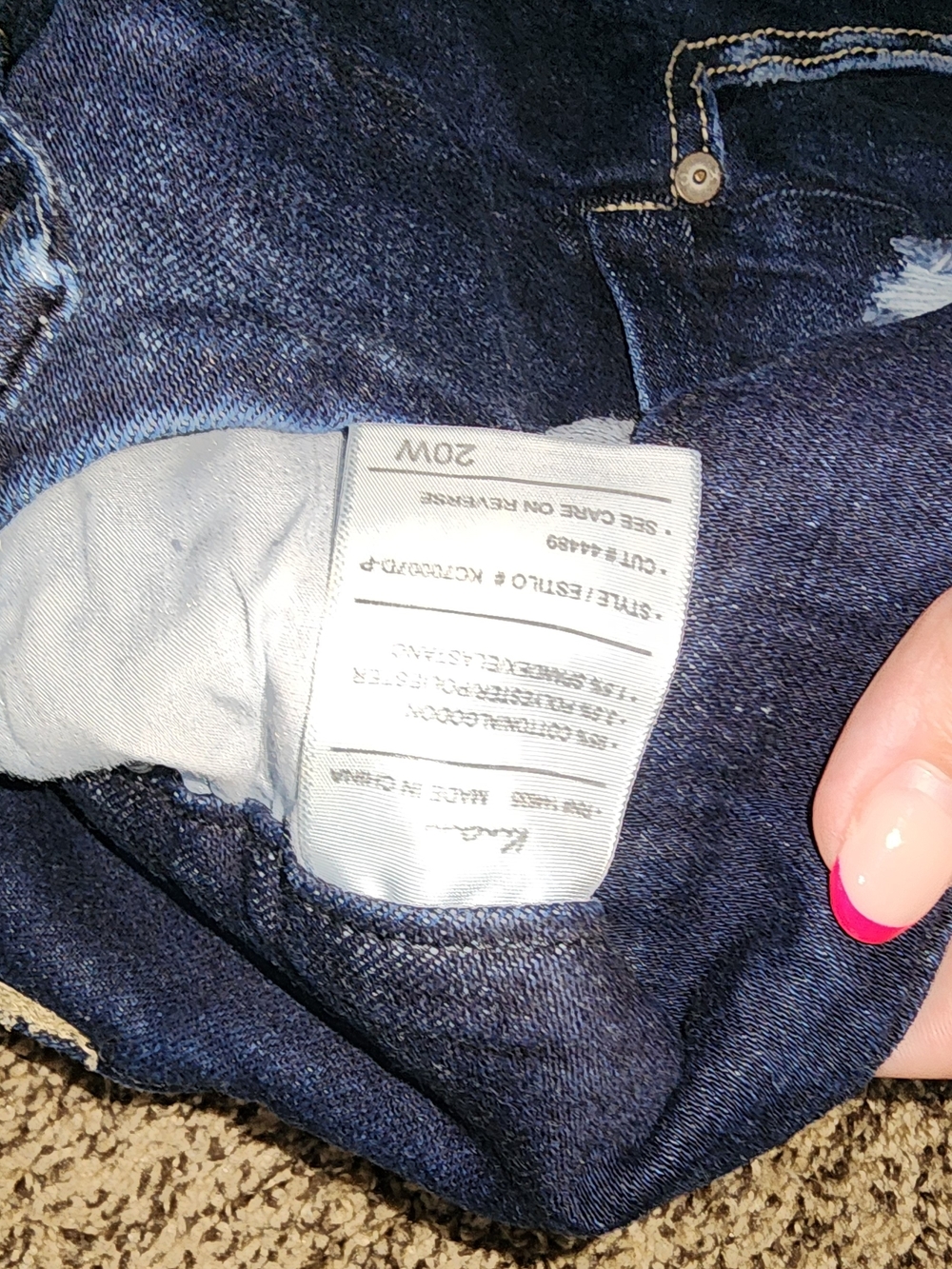 KanCan Dark Blue Distressed Skinny Jeans - Picture 2 of 3